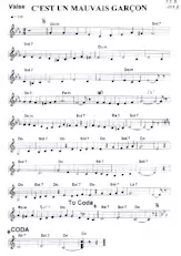 descargar la partitura para acordeón C'est un mauvais garçon (Chant : Henry Garat) en formato PDF