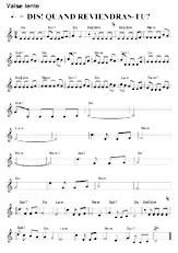 download the accordion score Dis quand reviendras tu (Relevé) in PDF format