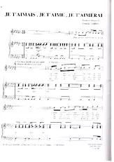 download the accordion score Je t'aimais je t'aime je t'aimerai in PDF format