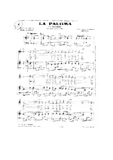 descargar la partitura para acordeón La Paloma (La Colombe) en formato PDF