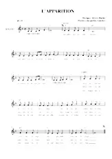 scarica la spartito per fisarmonica L'apparition (Boléro Chantée) in formato PDF