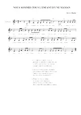 descargar la partitura para acordeón Nous sommes tous l'enfant d'une Maman (Tango) en formato PDF