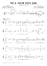 scarica la spartito per fisarmonica Ma solitude (Boléro Chanté) in formato PDF