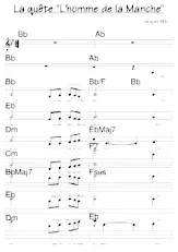 descargar la partitura para acordeón La quête (L'homme de la Manche) (Relevé) en formato PDF