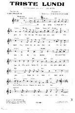 scarica la spartito per fisarmonica Triste lundi (La chanson qui tue les mites) in formato PDF