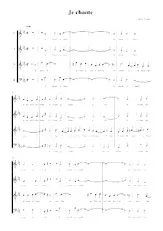 télécharger la partition d'accordéon Je chante (Version chorale SATB ) au format PDF