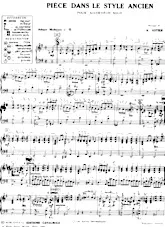 scarica la spartito per fisarmonica Pièce dans le style ancien in formato PDF