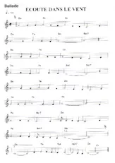 descargar la partitura para acordeón Ecoute dans le vent en formato PDF