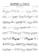 descargar la partitura para acordeón Comme il faut (Valse Musette) en formato PDF