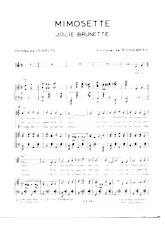 télécharger la partition d'accordéon Mimosette Jolie Brunette au format PDF