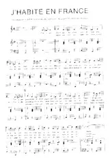 scarica la spartito per fisarmonica J'habite en France in formato PDF