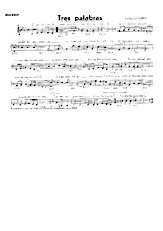 descargar la partitura para acordeón Tres Palabras (Boléro) en formato PDF