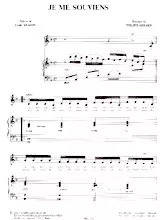 download the accordion score Je me souviens in PDF format