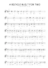 descargar la partitura para acordeón A bicycle built for two en formato PDF