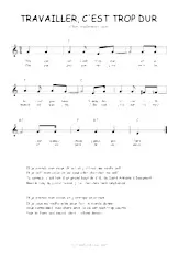 télécharger la partition d'accordéon Travailler c'est trop dur au format PDF
