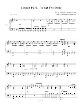 télécharger la partition d'accordéon What I've Done (Piano) au format PDF