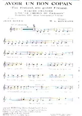 download the accordion score Avoir un bon copain (Ein Freund Ein guter Freund) (Du film : Le chemin du paradis) (Chant : Georges Guétary) in PDF format
