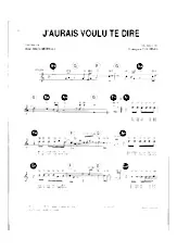 download the accordion score J'aurais voulu te dire in PDF format