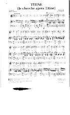 scarica la spartito per fisarmonica Titine (Je cherche après Titine) in formato PDF