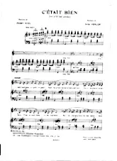 télécharger la partition d'accordéon C'était bien (Le p'tit bal perdu) (Chant : Bourvil) au format PDF