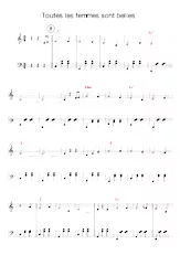 descargar la partitura para acordeón Toutes les femmes sont belles en formato PDF