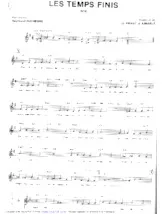 descargar la partitura para acordeón Les temps finis (Fox) en formato PDF