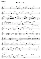 download the accordion score T'es OK (Relevé) in PDF format