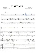 descargar la partitura para acordeón Vingt ans en formato PDF