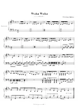 descargar la partitura para acordeón Waka Waka en formato PDF