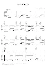 descargar la partitura para acordeón Poker Face en formato PDF