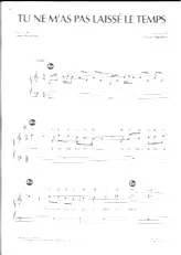 descargar la partitura para acordeón Tu ne m'as pas laissé le temps en formato PDF