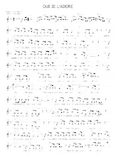 descargar la partitura para acordeón Oui je l'adore en formato PDF