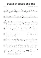 descargar la partitura para acordeón Quand on aime le Cha cha en formato PDF