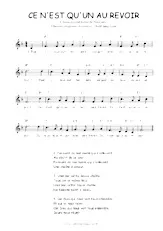 scarica la spartito per fisarmonica Ce n'est qu'un au revoir (Auld lang syne) in formato PDF