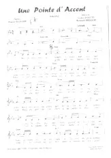 descargar la partitura para acordeón Une pointe d'accent (Boléro) en formato PDF