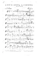 scarica la spartito per fisarmonica C'est si gentil les hommes (One Step Chanté) in formato PDF