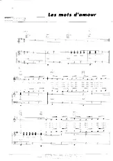 scarica la spartito per fisarmonica Les mots d'amour (Chant : Edith Piaf) in formato PDF