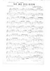 scarica la spartito per fisarmonica Ne me dis rien (Tango) in formato PDF