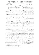 scarica la spartito per fisarmonica Un Refrain Une Chanson (Valse Musette) in formato PDF