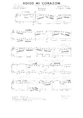 télécharger la partition d'accordéon Adios Mi Corazon (Tango Chanté) au format PDF