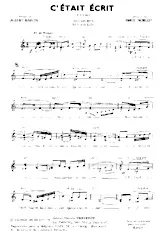 télécharger la partition d'accordéon C'était écrit (Tango) au format PDF