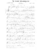 download the accordion score Te dire pourquoi (Boléro) in PDF format