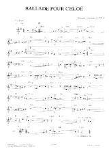 scarica la spartito per fisarmonica Ballade pour Chloé (Baïao) in formato PDF