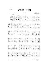 télécharger la partition d'accordéon Certitude (Valse) au format PDF