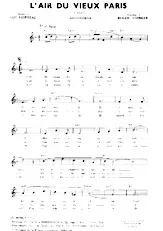 scarica la spartito per fisarmonica L'air du vieux Paris (Valse Chantée) in formato PDF