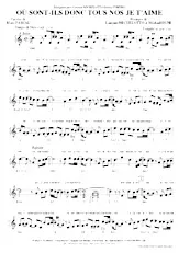 télécharger la partition d'accordéon Où sont ils donc tous nos je t'aime (Slow Rock) au format PDF