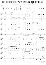 descargar la partitura para acordeón Je jure de n'aimer que toi (Slow) en formato PDF