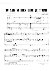 download the accordion score Tu sais si bien dire je t'aime (Slow Rock) in PDF format