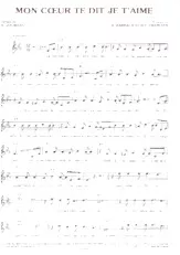 download the accordion score Mon cœur te dit je t'aime in PDF format