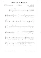 descargar la partitura para acordeón Dédé la romance (Valse) en formato PDF